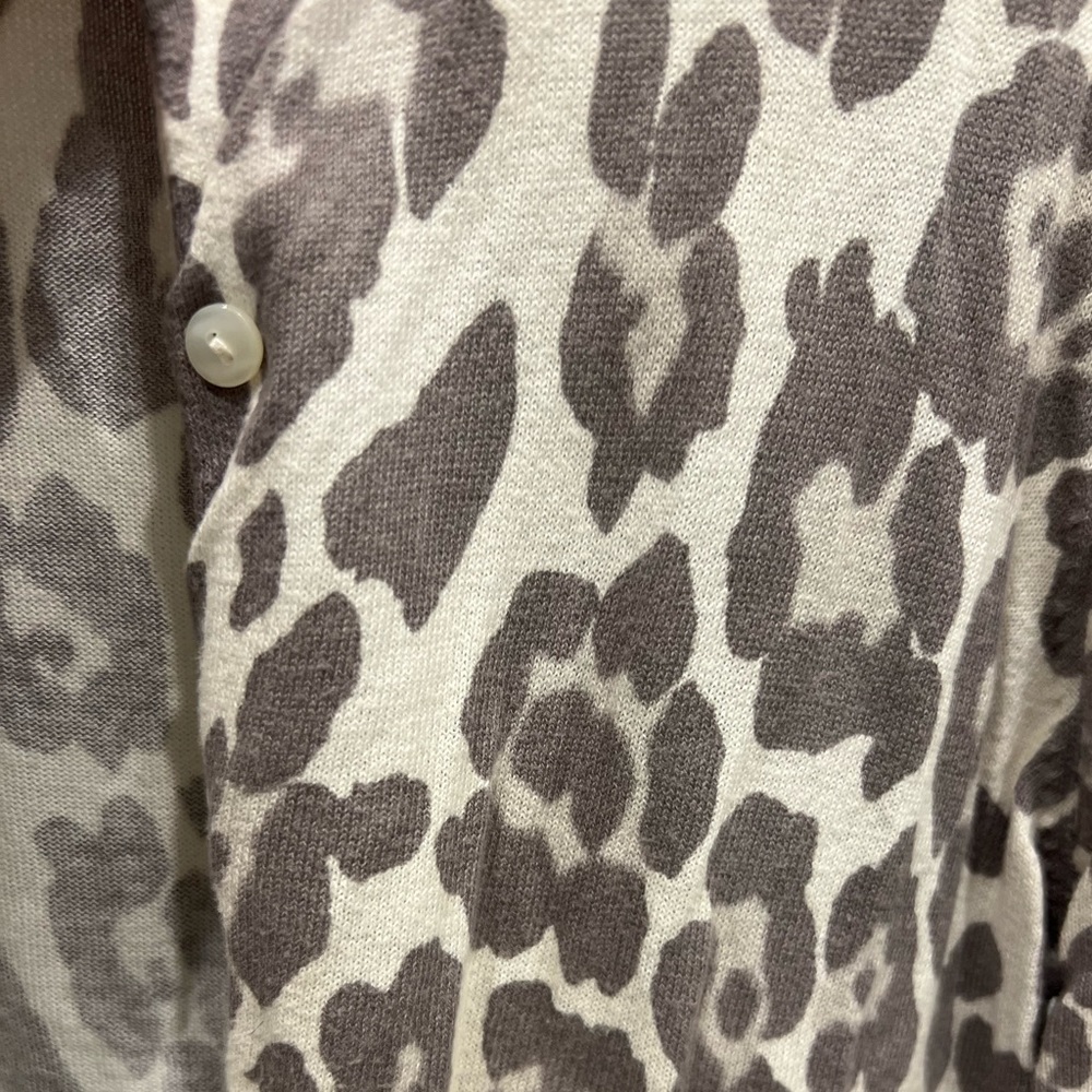 JCrew cardigan - grey leopard pattern - Picture 2 of 3